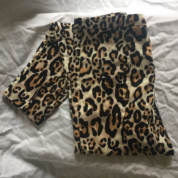 Cheetah Print Topshop Pants US Size 4 - Picture 1 of 6